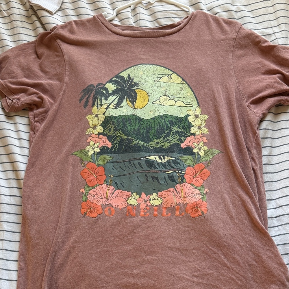 O'Neill Brown Tropical Graphic Tee